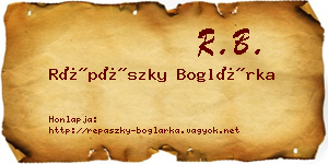 Répászky Boglárka névjegykártya